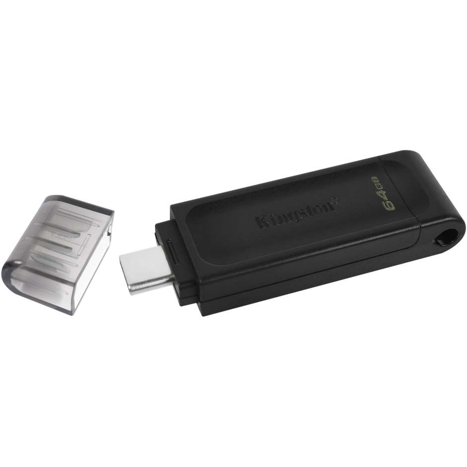 Kingston DataTraveler 70 Pennetta USB Capacità 64 Gb USB 3.1 C colore nero