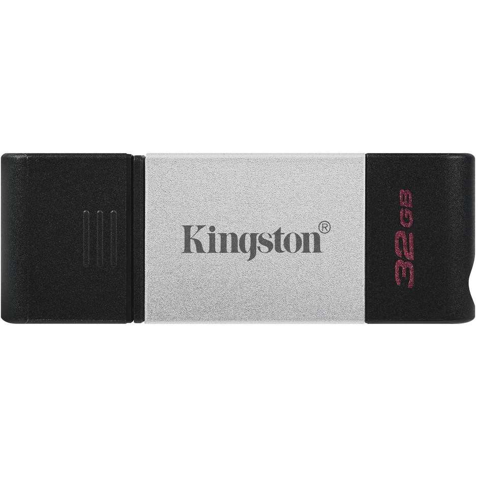 Kingston DT80/32GB Chiavetta USB 3.2 Memoria 32 Gb colore nero e bianco