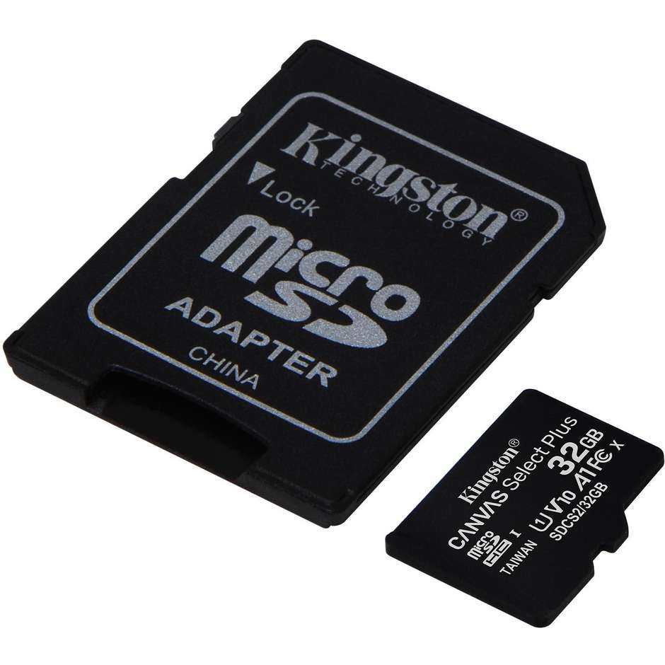 Kingston micro sd SDCS2/32GB-3P1A con adattatore