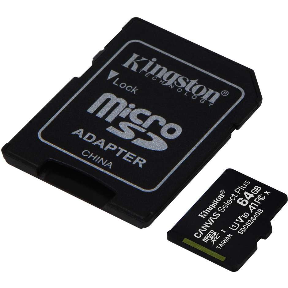 Kingston micro sd SDCS2/64GB con adattatore
