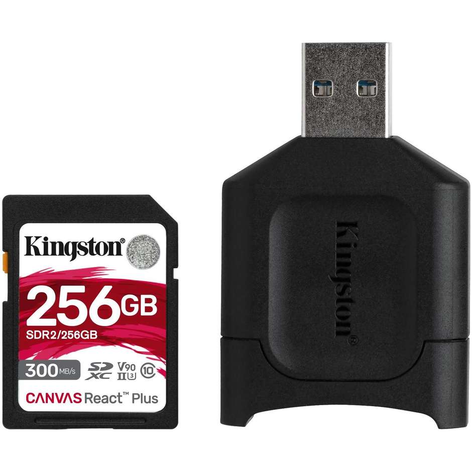 Kingston MLPR2/256GB Memory Card + Adattatore Memoria 256 Gb colore nero