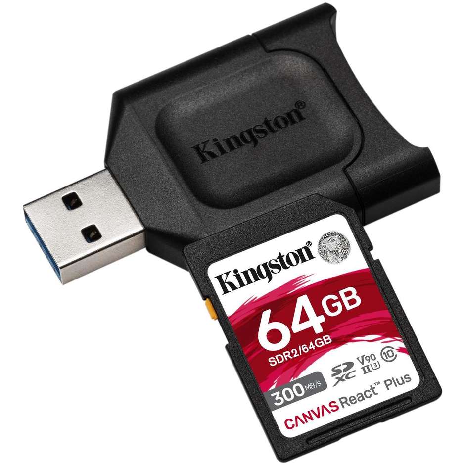 Kingston MLPR2/64GB Memory Card Micro SDHC / SDXC Memoria 64 Gb colore nero