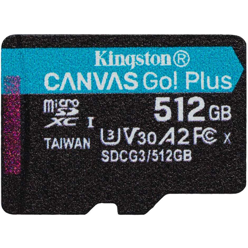 Kingston SDCG3/512GBSP Memory Card Micro SDXC Capacità 512 Gb colore nero