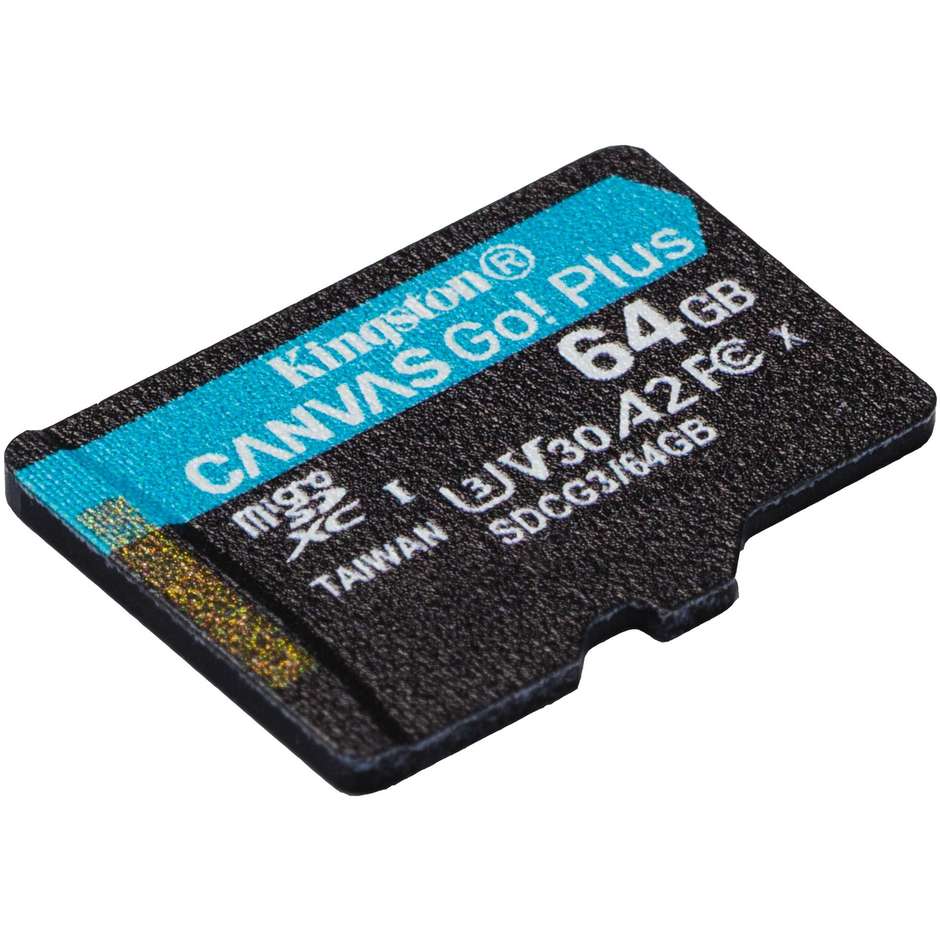 Kingston SDCG3/64GBSP Scheda MicroSDXC Memoria 64 Gb colore nero
