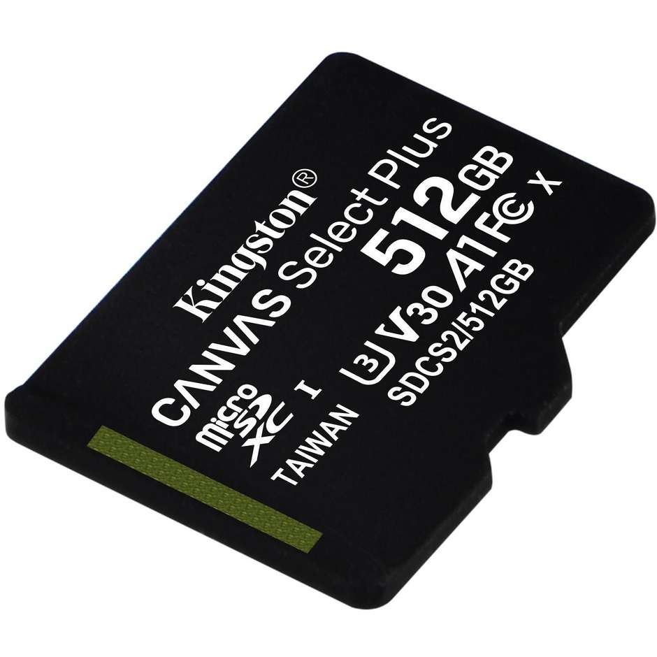 Kingston SDCS2/512GB Memory Card Micro SD XC Memoria 512 Gb colore nero