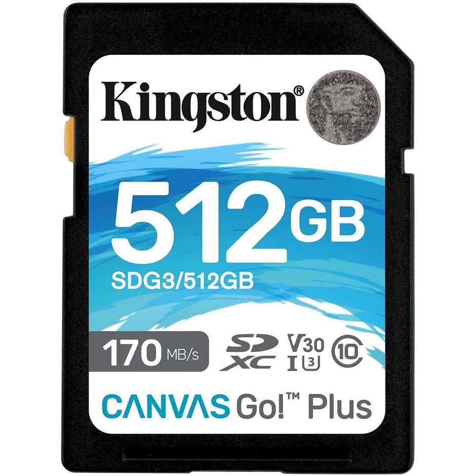 Kingston SDG3/512GB Scheda MicroSDXC Capacità 512 Gb colore nero