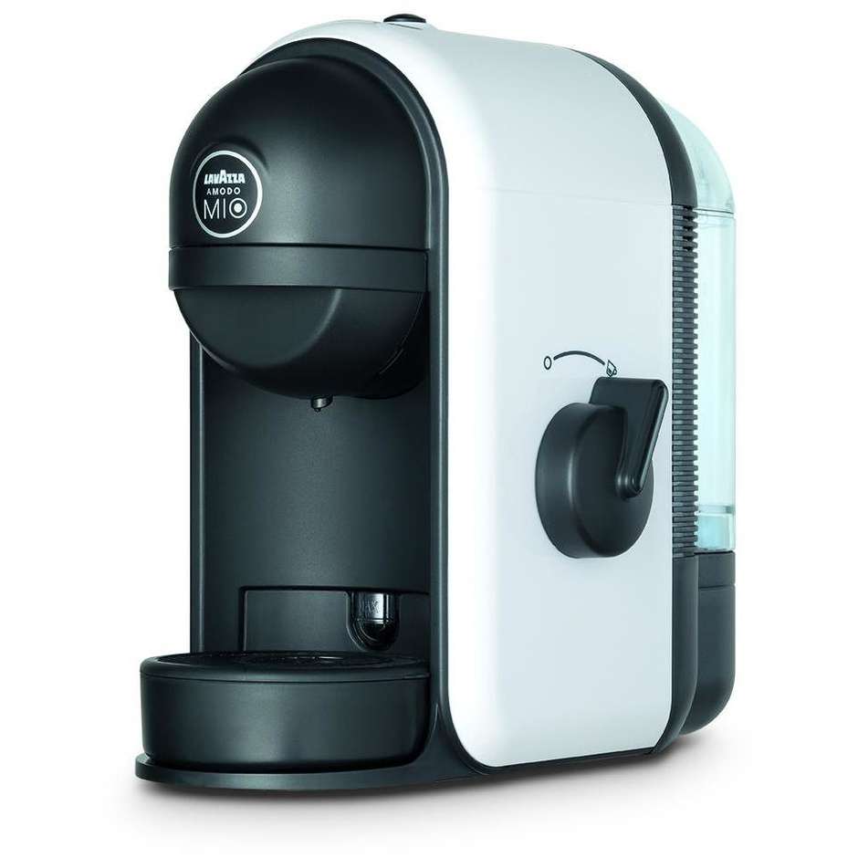 Kit 18000135 Lavazza A Modo Mio Minù macchina del caffe' colore bianco, nero + 64 capsule qualità rossa