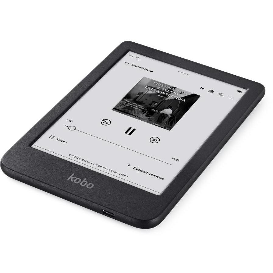 Kobo Clara BW E-Reader 6" E-Ink Carta 1300 Touchscreen Memoria 16 GB Impermeabile IPX8 Wi-Fi Nero