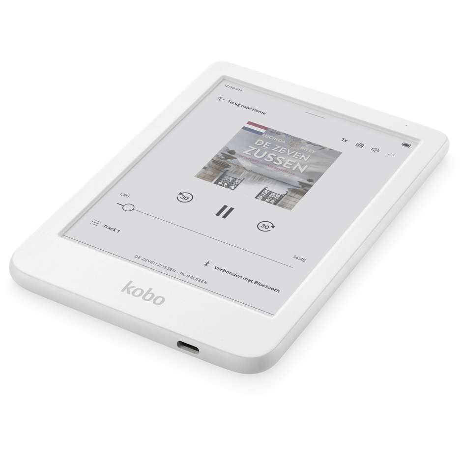 Kobo Clara Colour E-Reader 6" E-Ink Kaleido 3 a Colori Touchscreen Memoria 16 GB Impermeabile IPX8 Wi-Fi Bianco