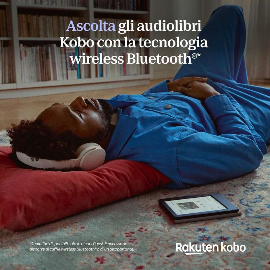 Kobo Clara Colour E-Reader 6" E-Ink Kaleido 3 a Colori Touchscreen Memoria 16 GB Impermeabile IPX8 Wi-Fi Nero