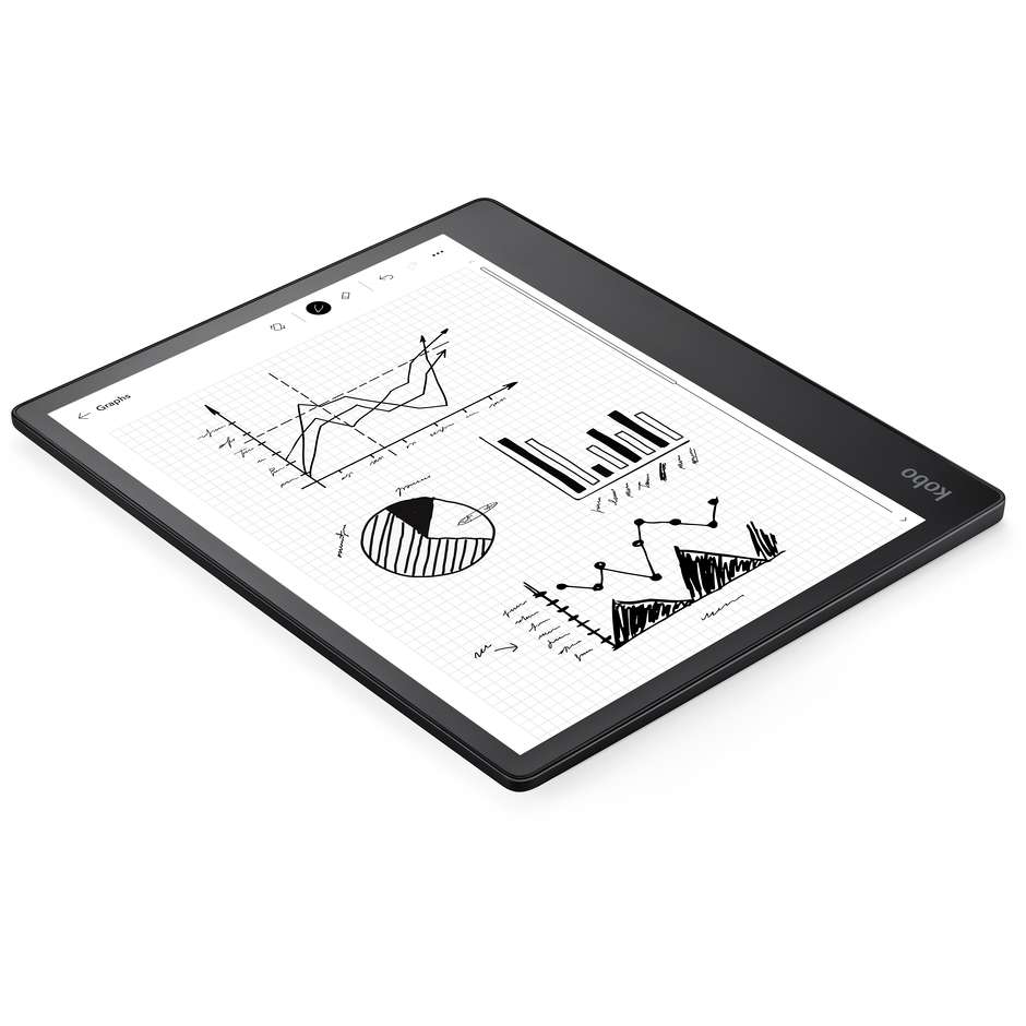 Kobo Elipsa 2E E-Reader & Notebook 10,3" E-Ink Carta 1200 Touchscreen Memoria 32 GB con Kobo Stylus 2 Wi-Fi Nero