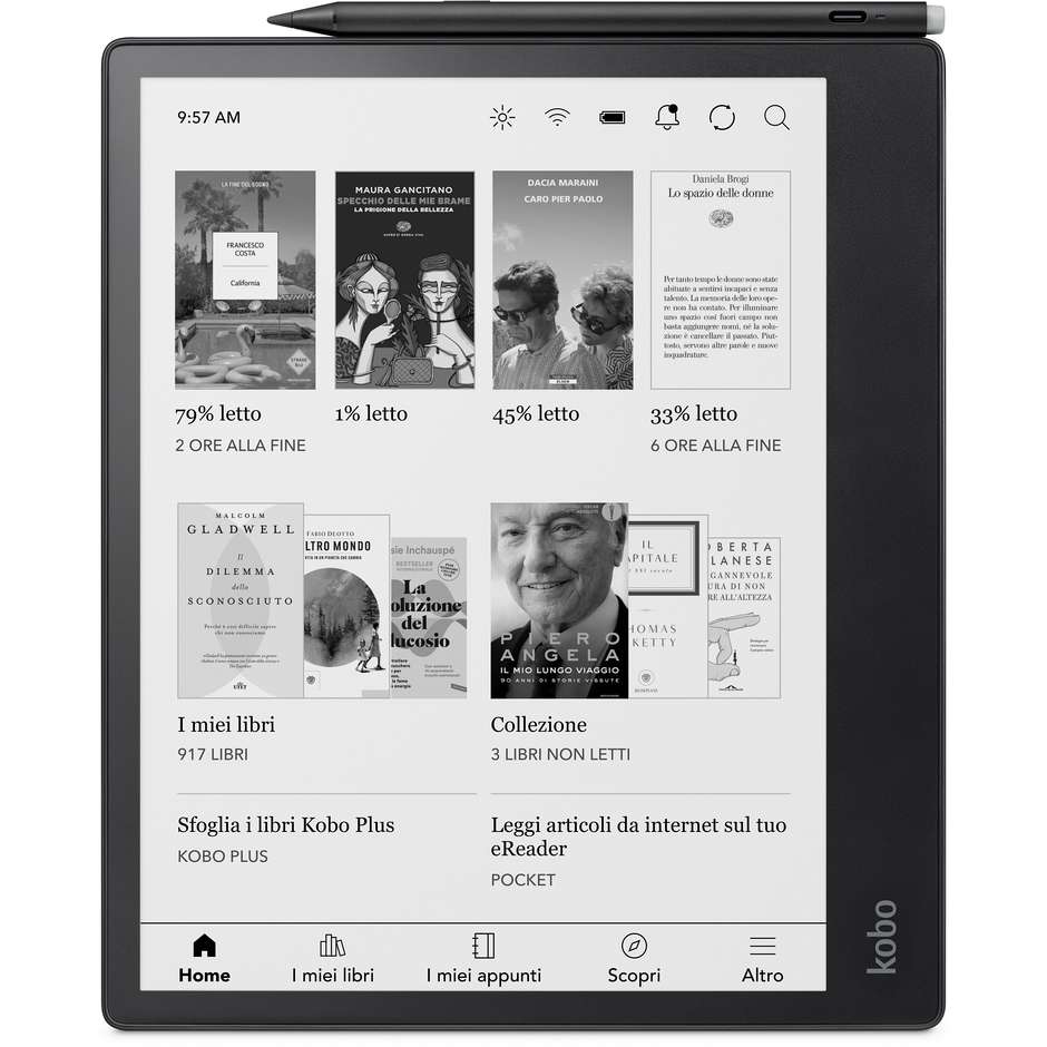 Kobo Elipsa 2E eReader nero 10,3 pollici 32 GB con Kobo Stylus 2