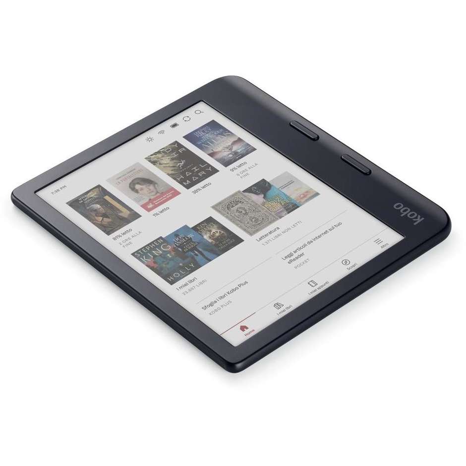 Kobo Libra Colour N428 E-Reader 7" E-Ink Kaleido 3 a Colori Touchscreen Memoria 32 GB Impermeabile IPX8 Wi-Fi Nero