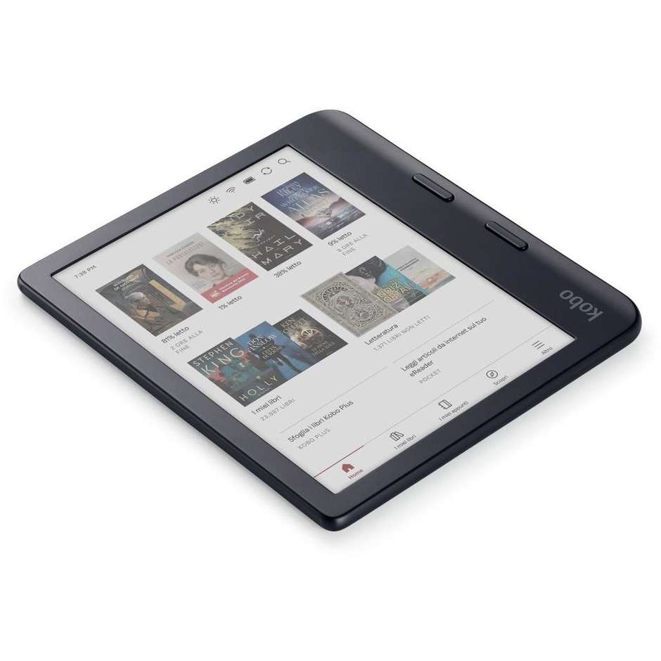 Kobo Libra Colour Nero con Custodia SleepCover Bundle (N428-KU-BK-K-BU) eReader a Colori 7" E Ink Kaleido 3 Touchscreen Impermeabile IPX8 32GB ComfortLight PRO Wi-Fi Bluetooth USB-C
