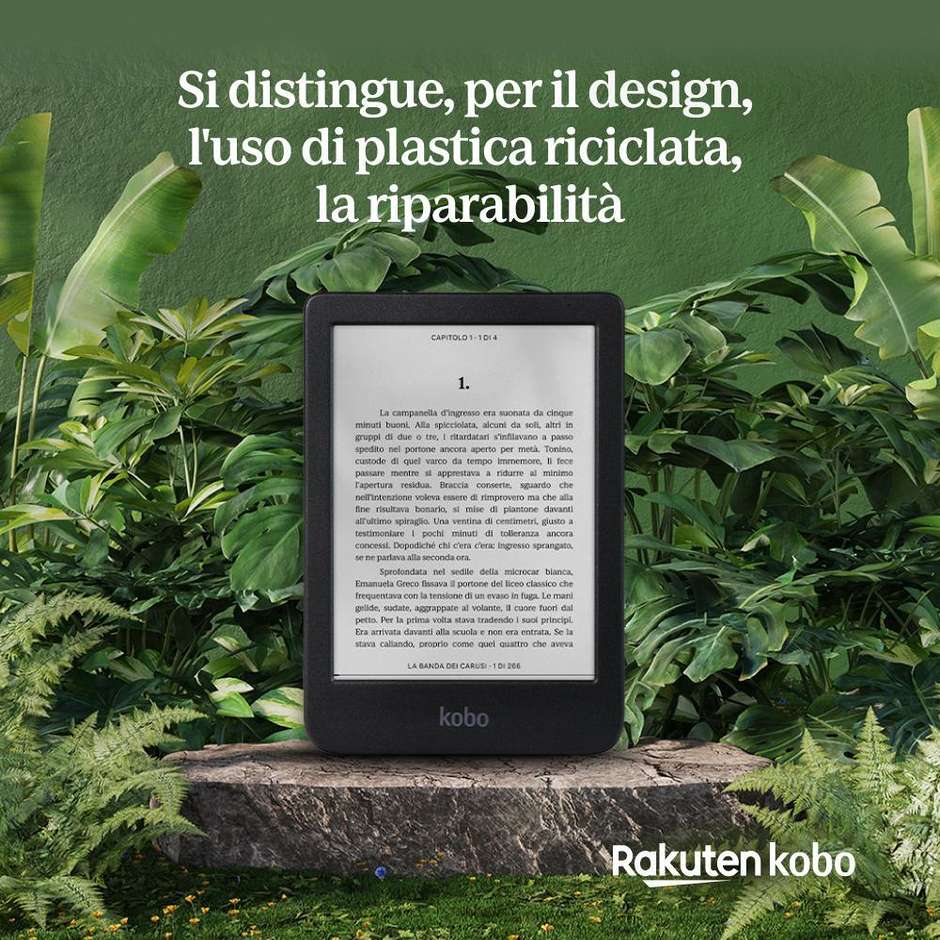 KOBO N365-KU-BK-K-EP E-Reader 6" Processore Octa-Core 4 GB 16 GB Android Colore Black
