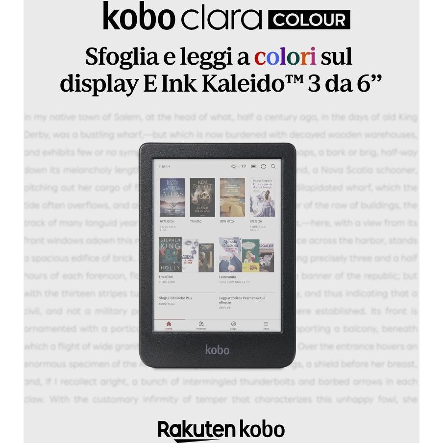 KOBO N367-KU-BK-K-CK E-Reader 6,0" Processore Octa-Core 4 GB 128 GB Colore Black