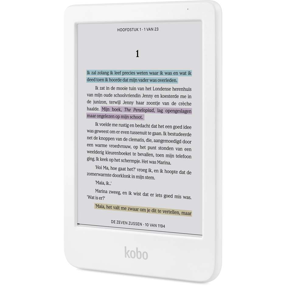 KOBO N367-KU-WH-K-CK E-Reader 6,0" Processore Octa-Core 4 GB 128 GB Colore White