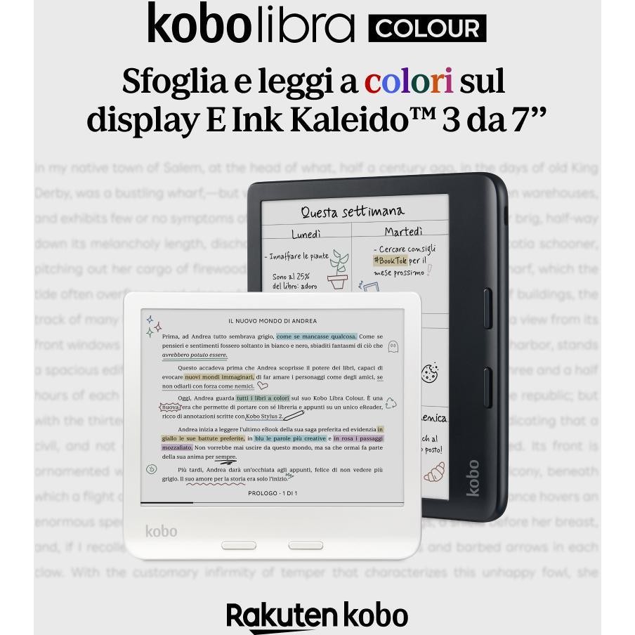 Kobo N428 Lettore e-book 7" Touch screen Memoria 32 GB Wi-Fi Colore Bianco