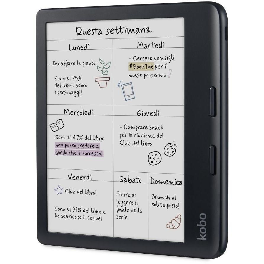 Kobo N428 Lettore e-book 7" Touch screen Memoria 32 GB Wi-Fi Colore Nero