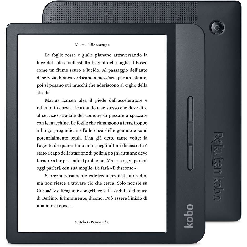 Kobo N873-KU-BK Libra H2O E-book tablet 7" memoria 8 GB Wifi micro USB colore Nero