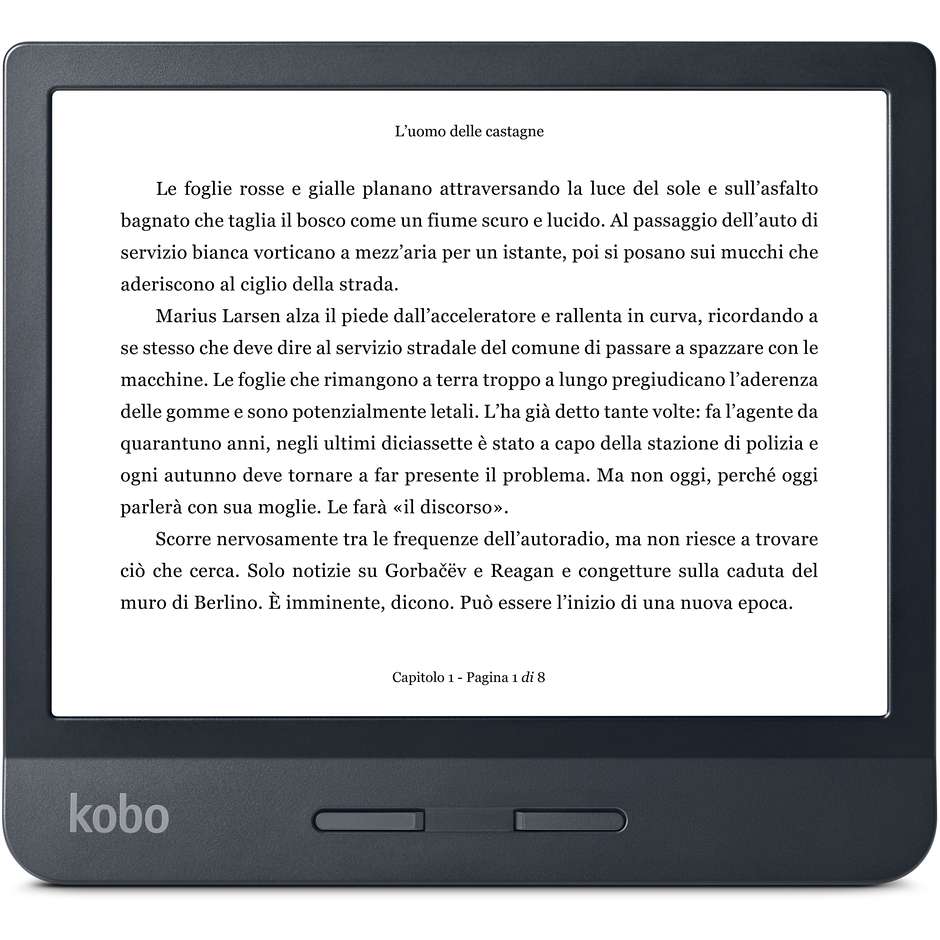 Kobo N873-KU-BK Libra H2O E-book tablet 7" memoria 8 GB Wifi micro USB colore Nero