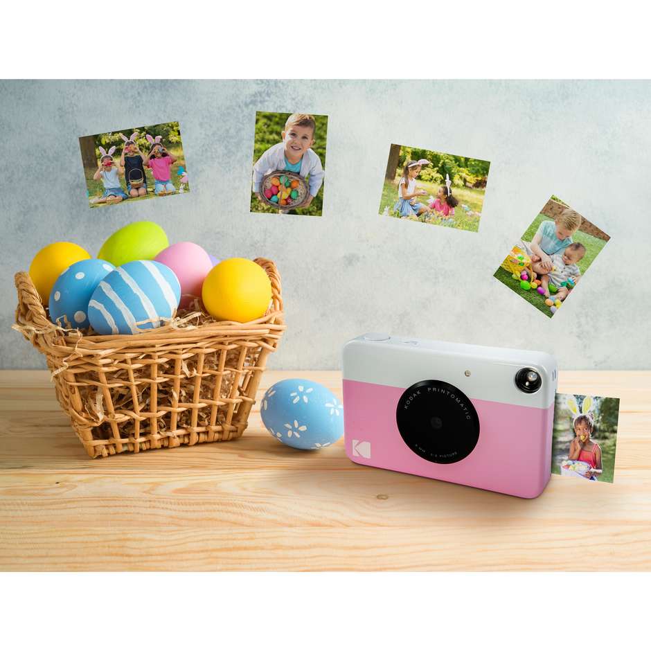 Kodak Printomatic Macchina fotografica istantanea Colore Rosa, Bianco