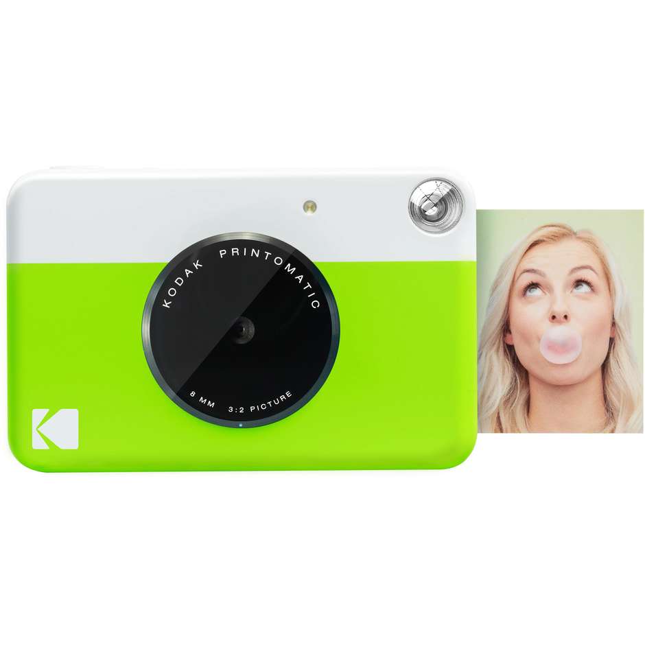 Kodak RODOMATICG Printomatic Fotocamera digitale a stampa istantanea a colori 5MP Colore Verde, Bianco