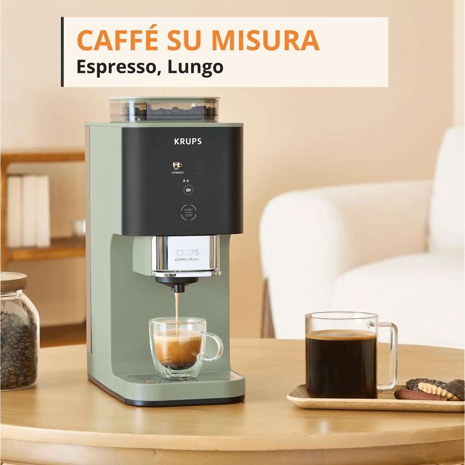 Krups Coffee Crush SA401L Macchina Espresso Automatica Verde