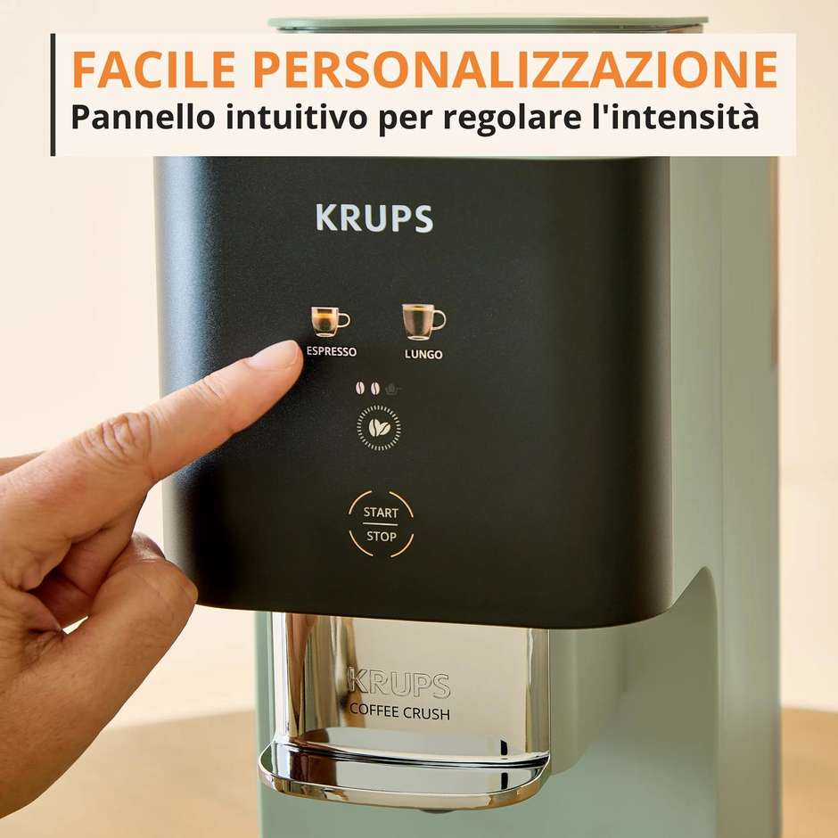 Krups Coffee Crush SA401L Macchina Espresso Automatica Verde
