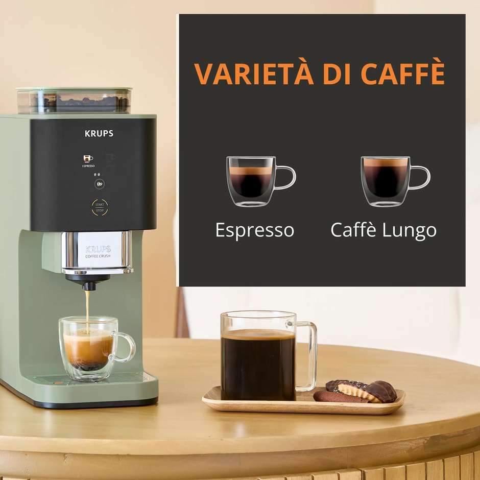 Krups Coffee Crush SA401L Macchina Espresso Automatica Verde