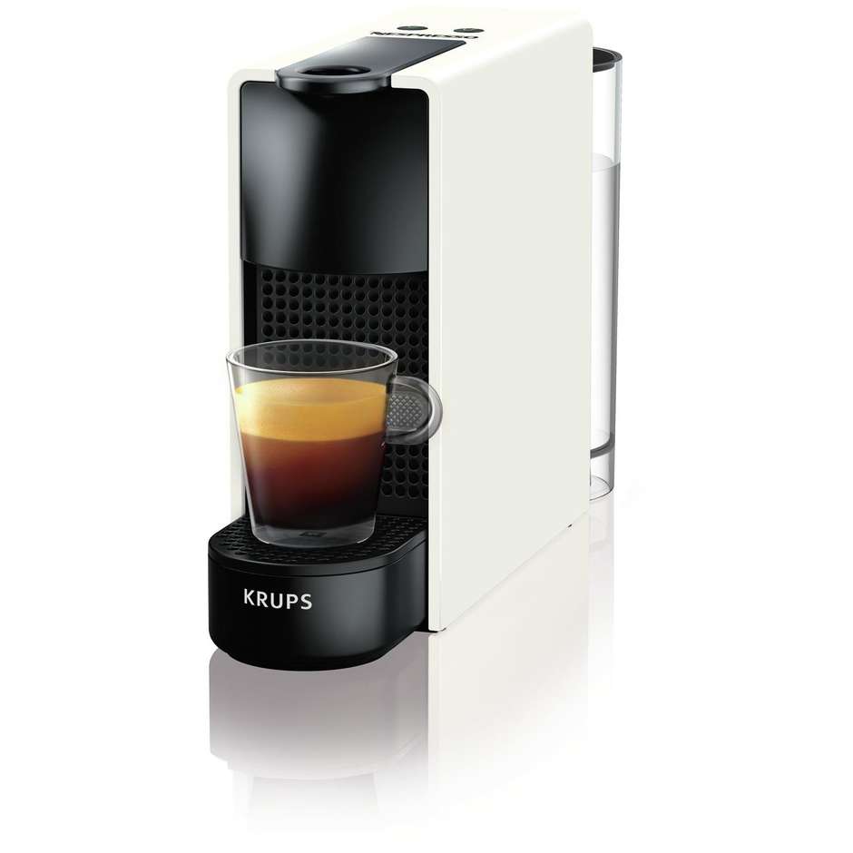 Krups Nespresso Essenza Mini XN1101 Macchina da Caffè a Capsule 1310 W Pompa 19 Bar Bianco Puro