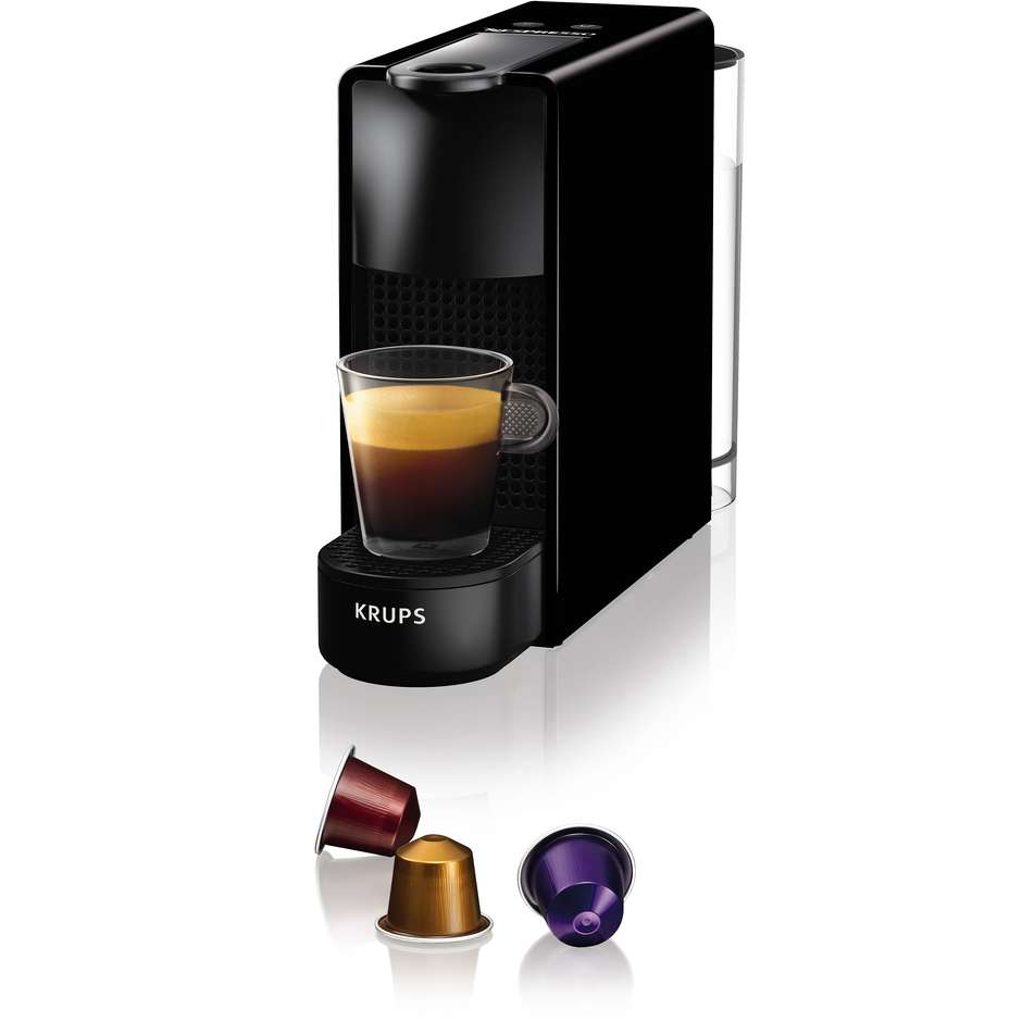 Krups Nespresso Essenza Mini XN1108 Macchina da Caffè a Capsule 1310 W Pompa 19 Bar Nero Lucido