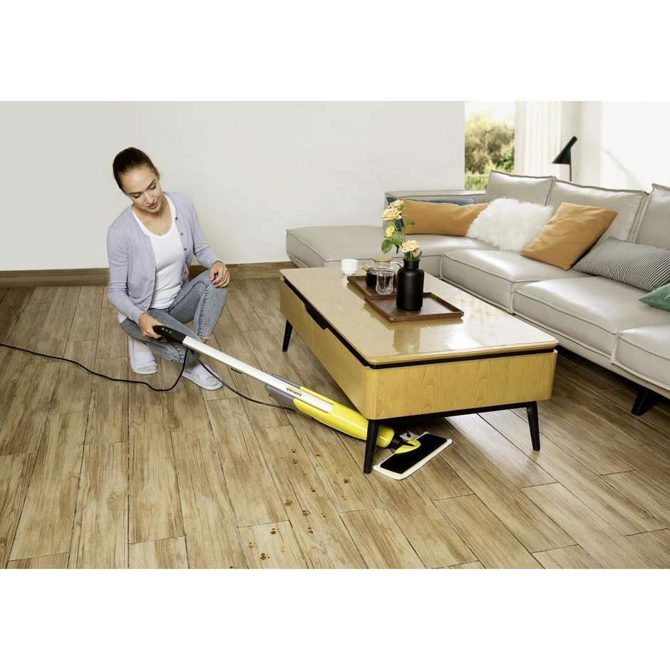 Kärcher SC 2 Upright EasyFix Scopa a Vapore 1600 W 0,4 L Nero, Grigio, Bianco, Giallo