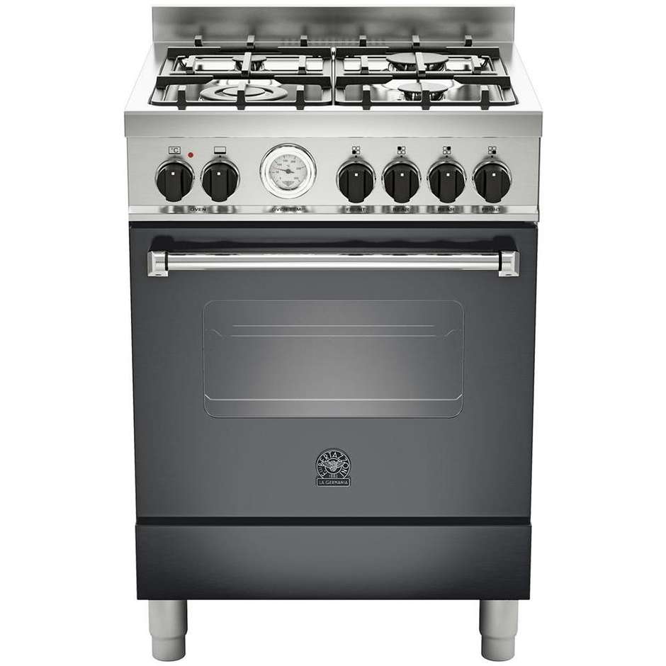 La Germania AM64C61BNET cucina 60x60 4 fuochi a gas forno elettrico 56 litri classe A colore nero