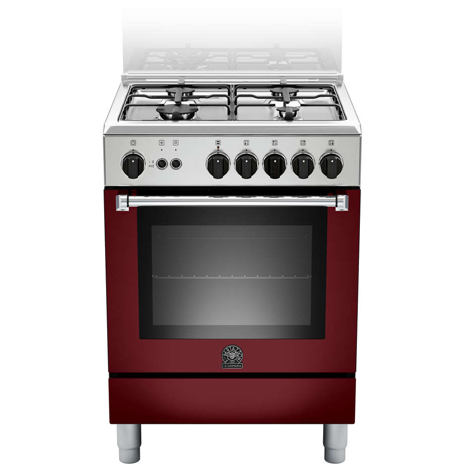 La Germania AMN604GEVSVIE cucina 60x60 4 fuochi a gas forno gas ventilato con grill elettrico 56 litri classe A+ vino