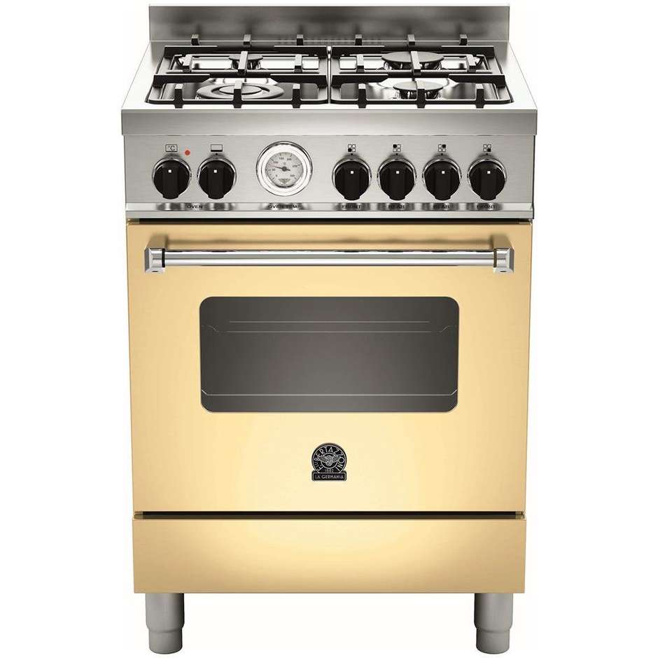 La Germania AMN604MFESCRT cucina 60x60 4 fuochi a gas forno elettrico multifunzione 56 litri classe A colore crema