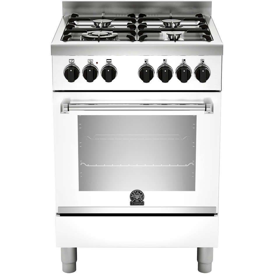 La Germania AMN604MFESWC cucina 60x60 4 fuochi a gas forno elettrico multifunzione 56 litri classe A colore bianco