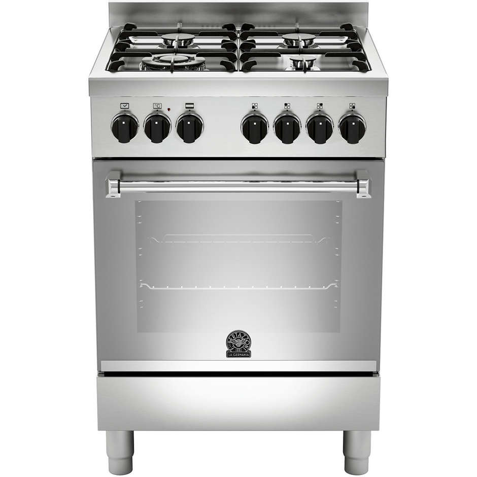 La Germania AMN604MFESXC cucina 60x60 4 fuochi a gas forno elettrico multifunzione 56 litri classe A colore inox