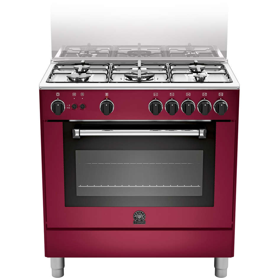 La Germania AMN805GEVSVIE cucina 80x50 5 fuochi a gas forno a gas ventilato con grill elettrico 73 litri classe A colore vino