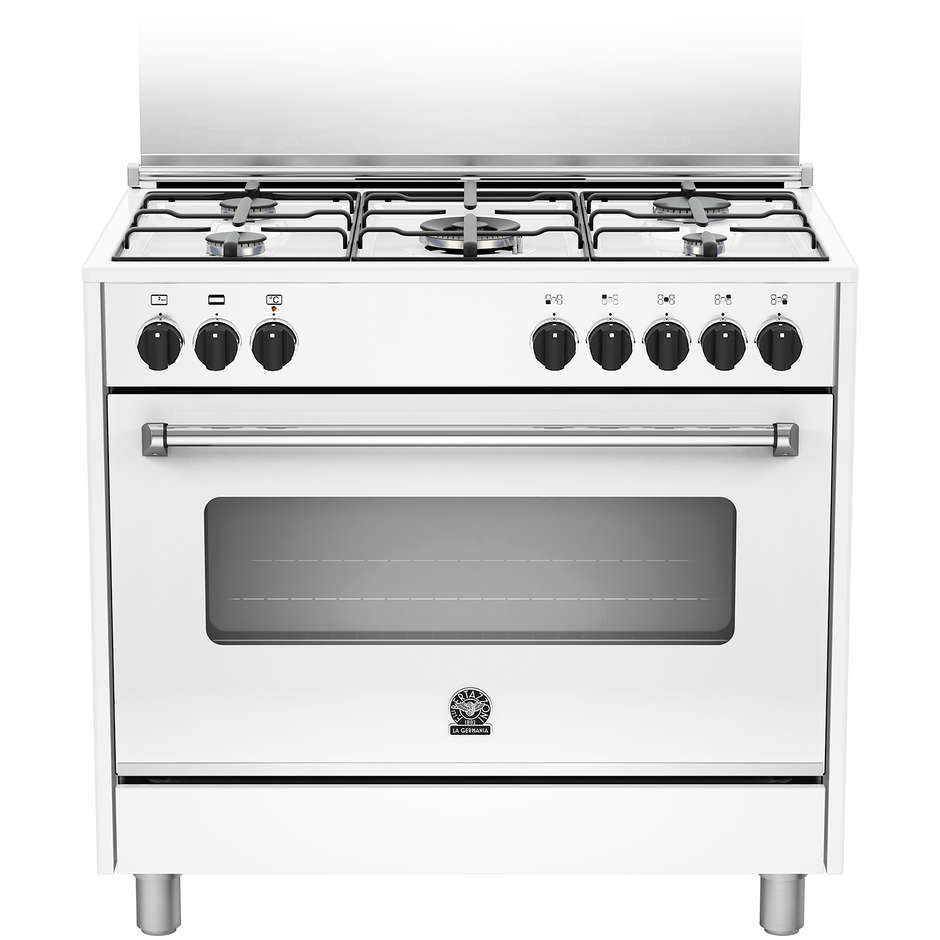 La Germania AMN905MFESWE cucina 90x60 5 fuochi a gas forno elettrico multifunzione 117 litri classe B colore bianco