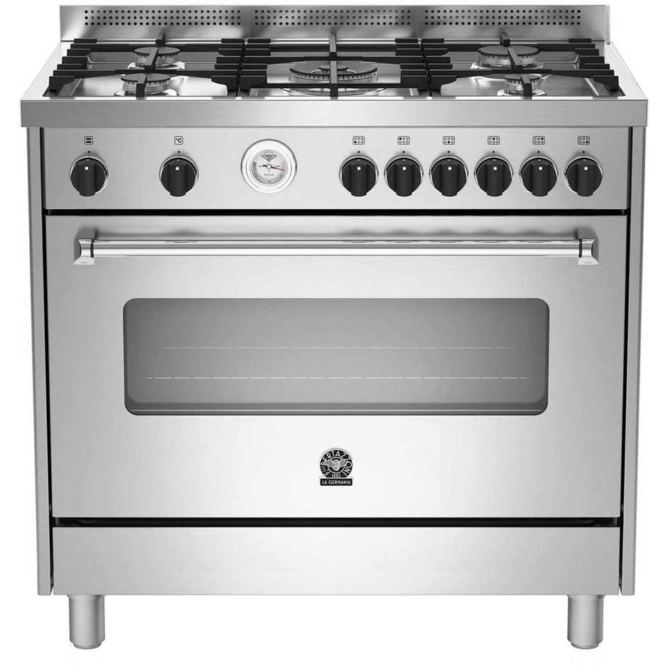 La Germania AMS95C61BX cucina 90x60 5 fuochi a gas forno elettrico 103 litri classe A colore inox