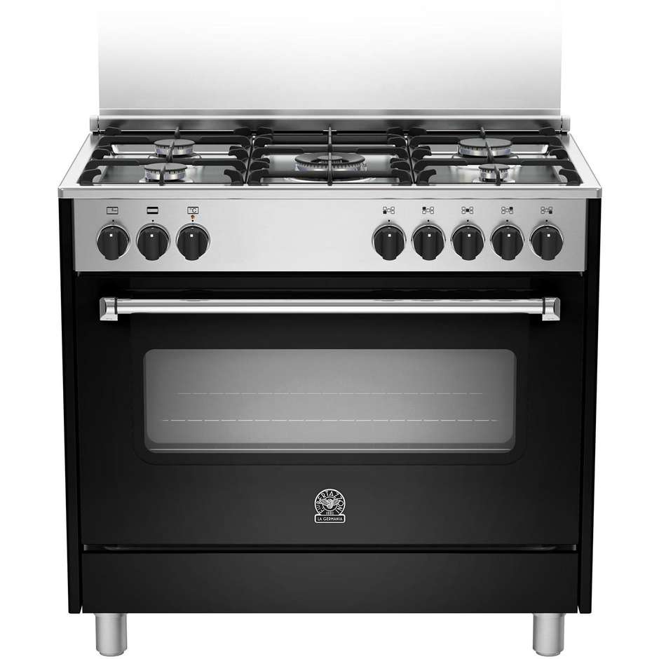La Germania AMS95C61CNE cucina americana 90x60 5 fuochi a gas forno elettrico multifunzione 85 litri classe A colore nero