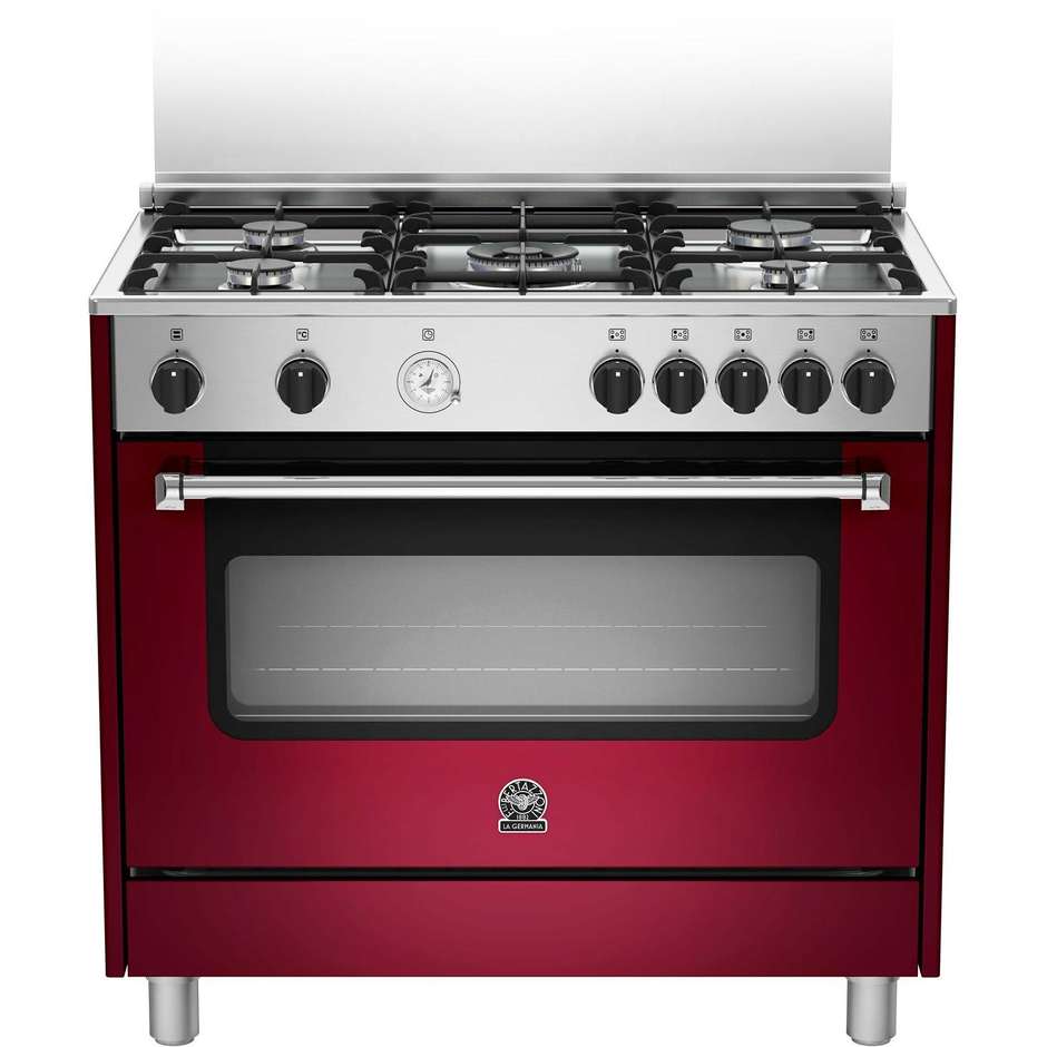 La Germania AMS95C61CVI cucina 90x60 5 fuochi a gas forno elettrico 85 litri classe A colore vino