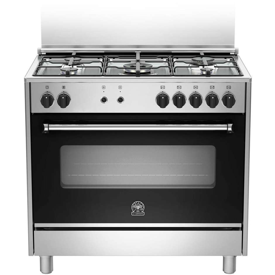 La Germania AMS95C71DX cucina 90x60 5 fuochi a gas forno a gas ventilato con grill elettrico 115 litri classe A+ colore inox