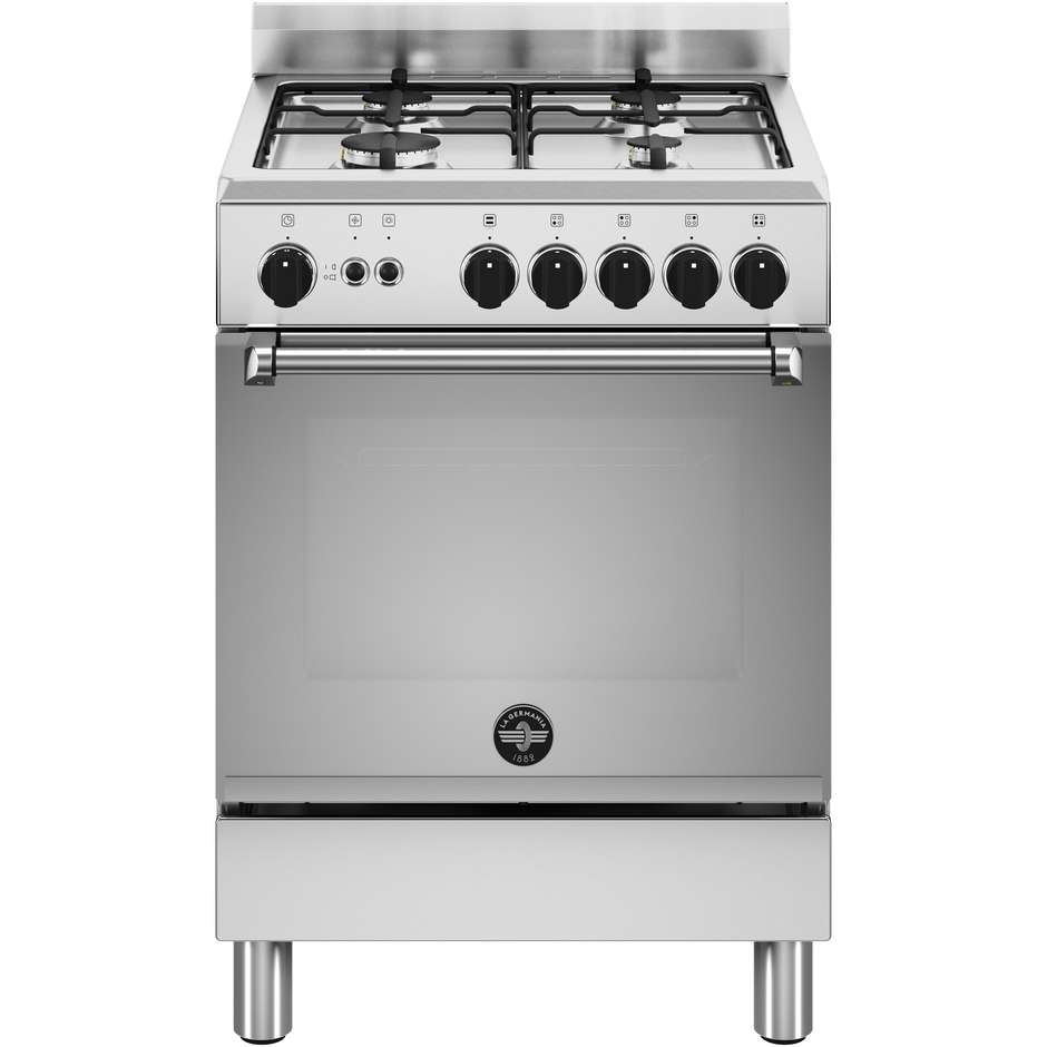 La Germania M640ETC6X4A02 Cucina 4 Fuochi con Forno Elettrico 600 mm Inox