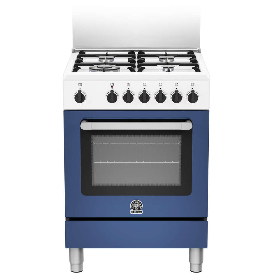 La Germania PRM604MFESWBE Serie Prima cucina 4 fuochi a gas 60x60 forno elettrico multifunzione classe A colore bianco blu