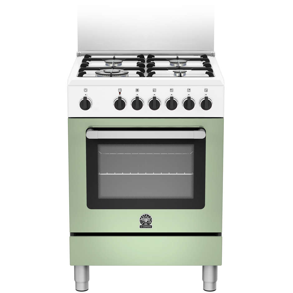 La Germania PRM604MFESWVE serie Prima cucina 60x60 4 fuochi a gas forno elettrico multifunzione classe A colore bianco verde