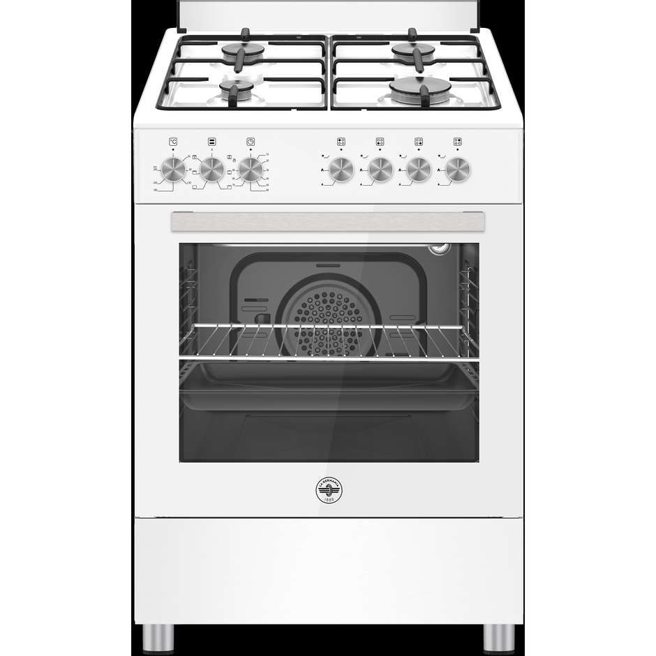 La Germania SE664EB/24 Cucina 60x60 4 Fornelli Forno Elettrico Capacita Forno 60 Lt Multifunzione Classe A Colore Bianco