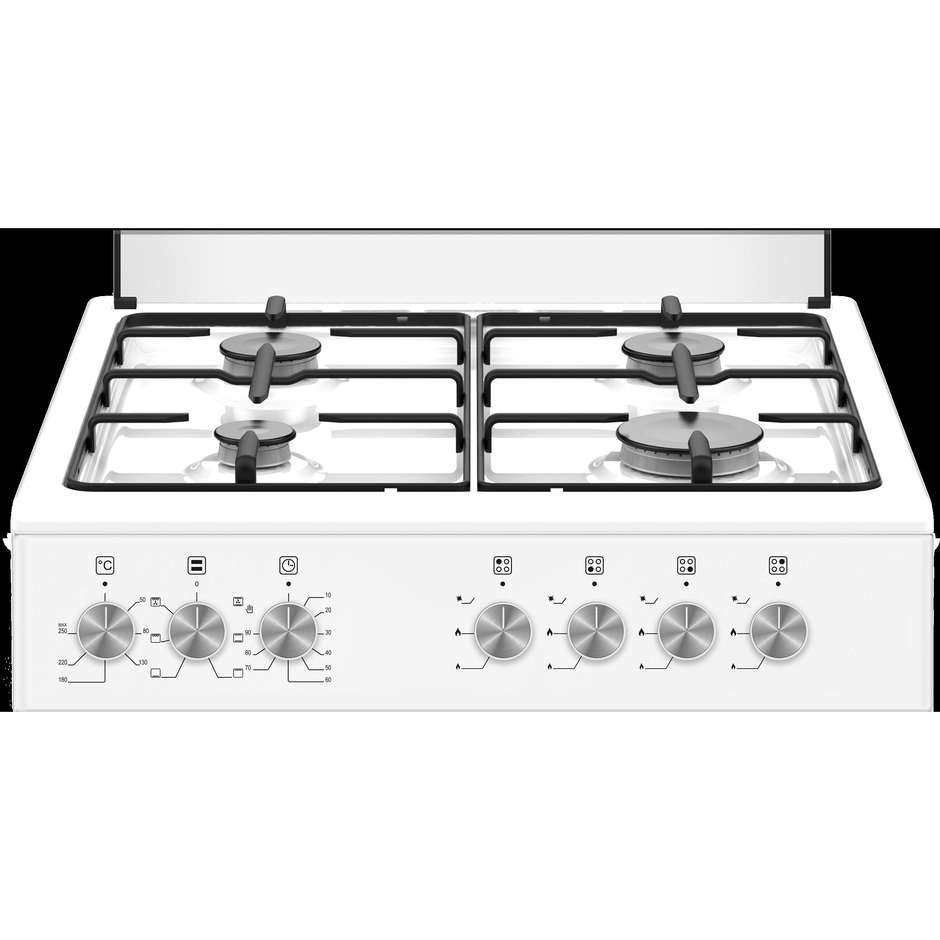La Germania SE664EB/24 Cucina 60x60 4 Fornelli Forno Elettrico Capacita Forno 60 Lt Multifunzione Classe A Colore Bianco