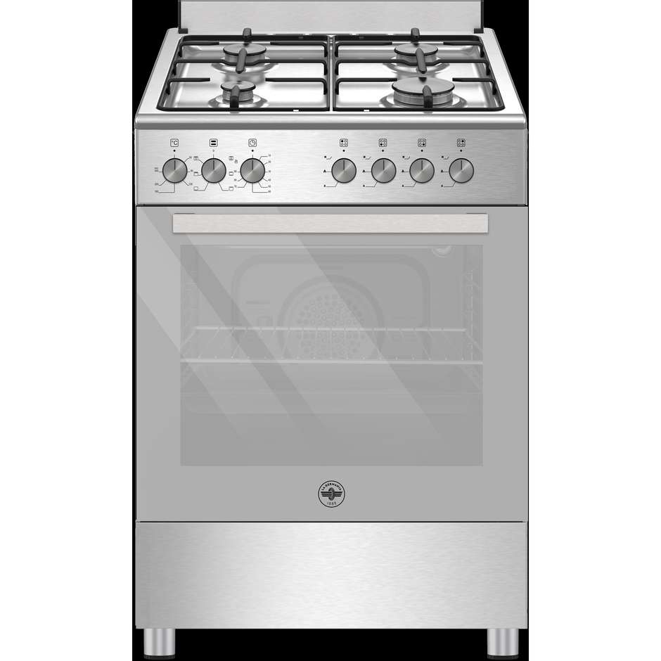 La Germania Serie Suprema SE664EX/24 Cucina 60x60 cm 4 Fuochi Gas con Bruciatore Tripla Corona Forno Elettrico Multifunzione 60 L Classe A Inox